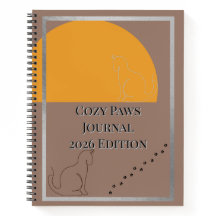 Caderno Espiral de Ano Novo Cozy Paws 2026