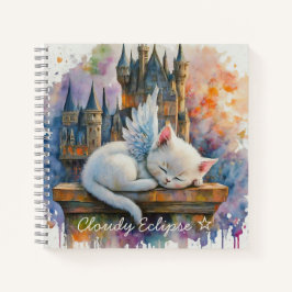 Caderno Espiral de Aquarela Kitten Anjo Branco