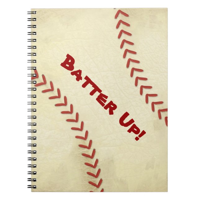 Caderno Espiral de Beisebol Rebatida (Frente)