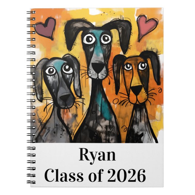 Caderno Espiral de Cachorro Fofo  (Frente)