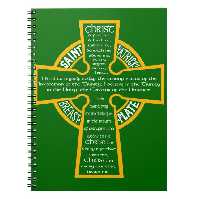 Caderno Espiral De "caderno do Breastplate St Patrick" (Frente)