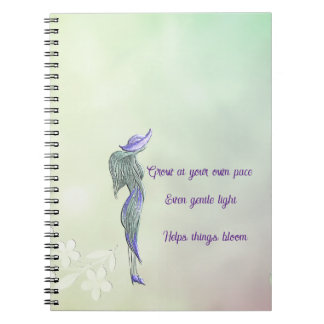 Caderno espiral de calma refinada