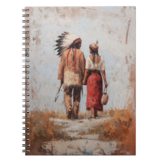 Caderno Espiral de Casal Indígena Americano