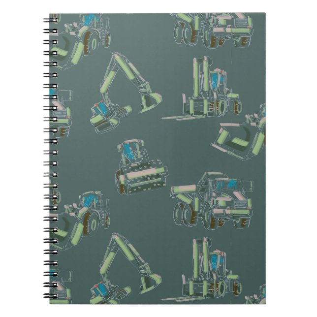 Caderno Espiral de Equipamentos Pesados para Traba (Frente)