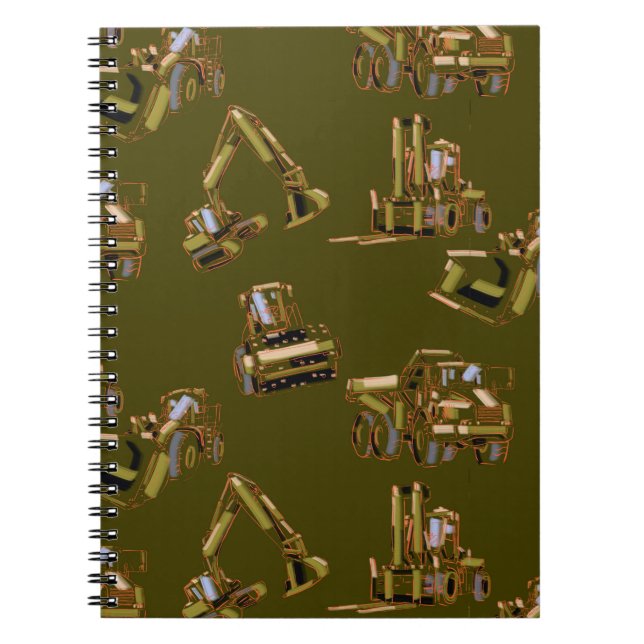 Caderno Espiral de Equipamentos Pesados para Traba (Frente)