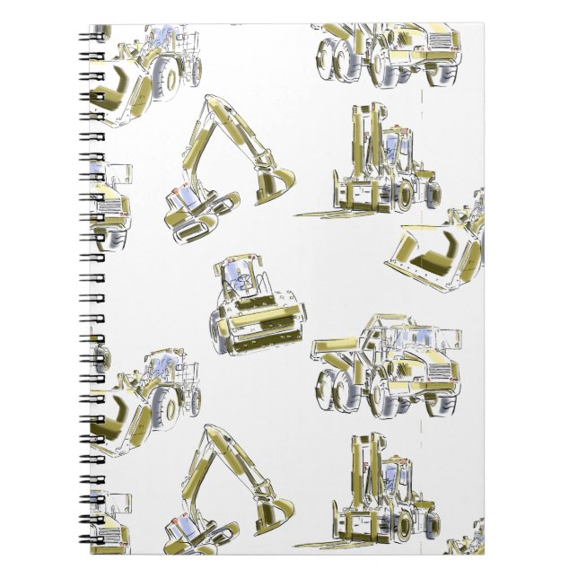 Caderno Espiral de Equipamentos Pesados para Traba (Frente)
