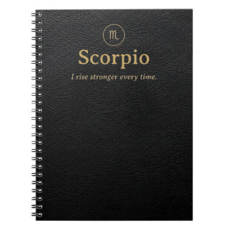 Caderno Espiral de Escorpião - Aparência de Couro