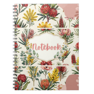 Caderno Espiral de Flores Nativas Australianas