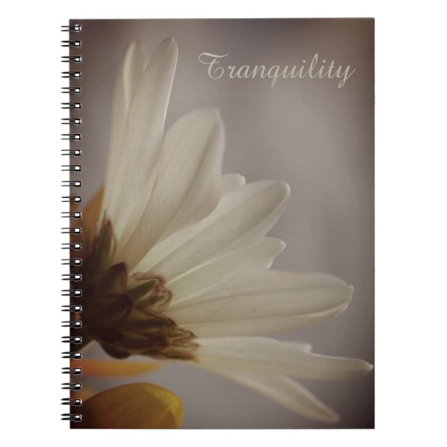 Caderno Espiral de Fotografia Floral Tranquilidade (Frente)