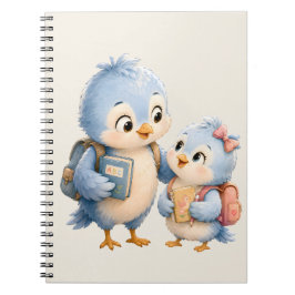 Caderno Espiral de Fotos de Irmãos de Pássaros Fof