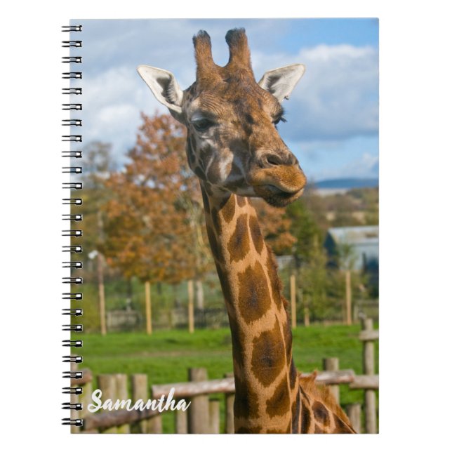 Caderno espiral de girafa (Frente)