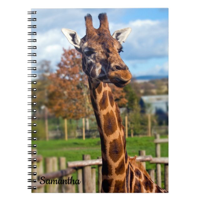 Caderno espiral de girafa (Frente)