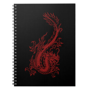 Caderno espiral de Glaurung do dragão vermelho