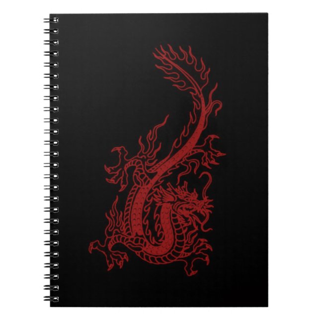 Caderno espiral de Glaurung do dragão vermelho (Frente)