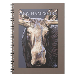 Caderno Espiral De HampshireMoose fim novo acima