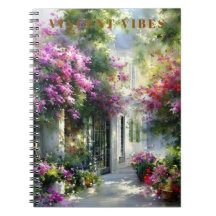 Caderno Espiral de Jardim Vintage Estilo Vincent