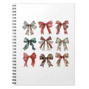 Caderno Espiral de Laço de Natal