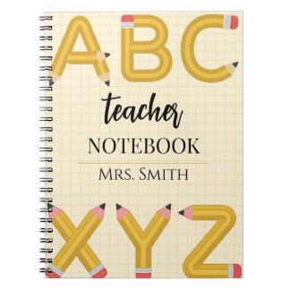 Caderno Espiral de Lápis ABC Personalizado para Pr