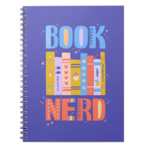 Caderno Espiral de Nerd de Livros com Livros Ilust