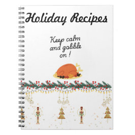 Caderno espiral de receitas de feriados