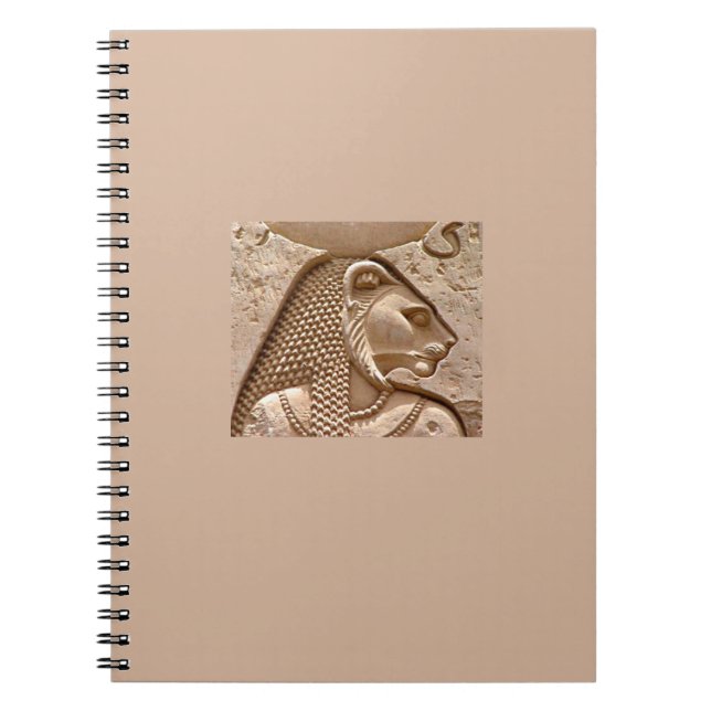 Caderno espiral de Sekhmet da deidade egípcia (Frente)
