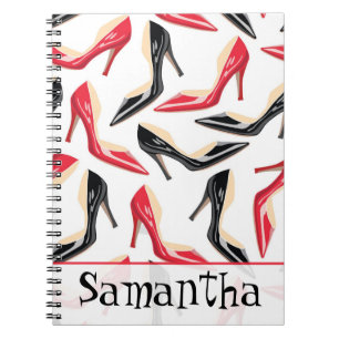 Caderno espiral de Stilletto dos saltos altos dos