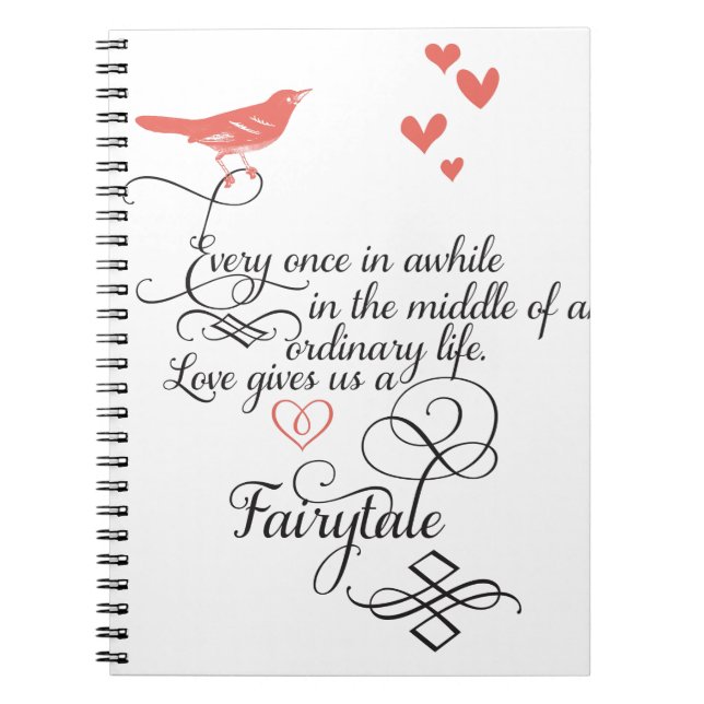 Caderno Espiral De vez em quando, numa vida normal. (Frente)