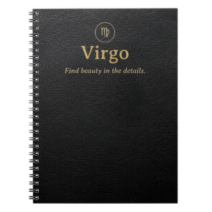 Caderno Espiral de Virgem - Aparência de Couro Sin