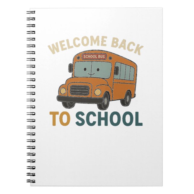 Caderno Espiral De Volta à Escola | Divertido e Fofo (Frente)