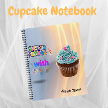 Caderno Espiral de Volta às Aulas com Cupcake Pers