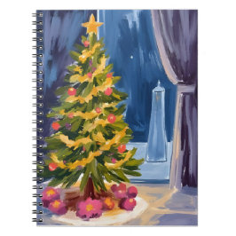 Caderno Espiral Debaixo da Árvore de Natal