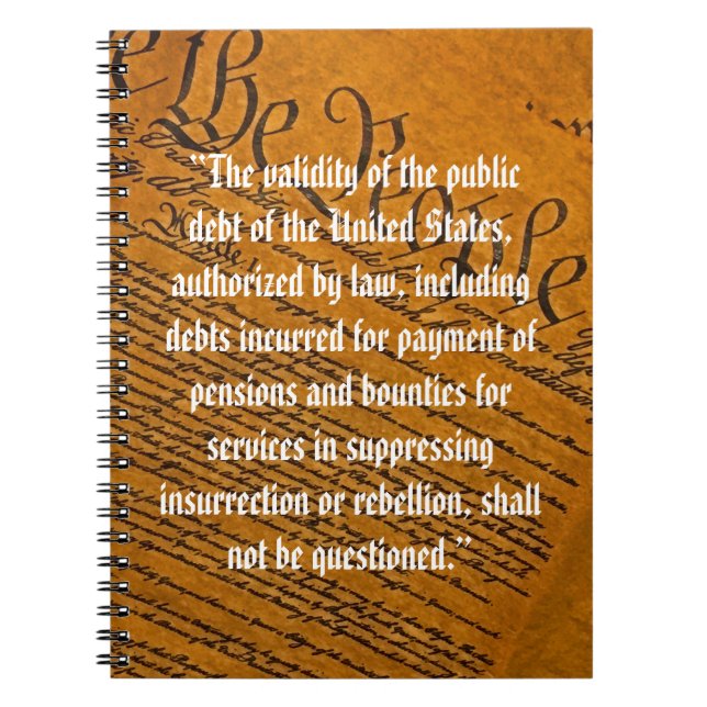 Caderno Espiral Décima Quarta Alteração Dívida Pública (Frente)