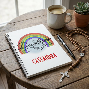 Caderno Espiral DeColores Cursillo Arco-íris Fé Religião
