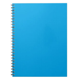 Caderno Espiral Decor de Cor Azul Céu Vibrante Personalize-o facil
