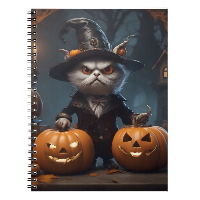 Caderno Espiral decor de halloween (Frente)