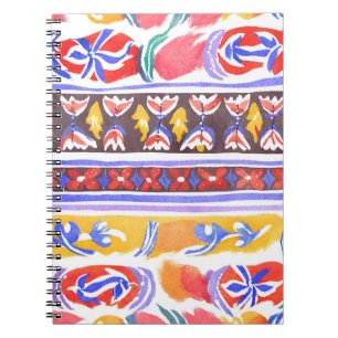 Caderno Espiral decor romeno tradicional