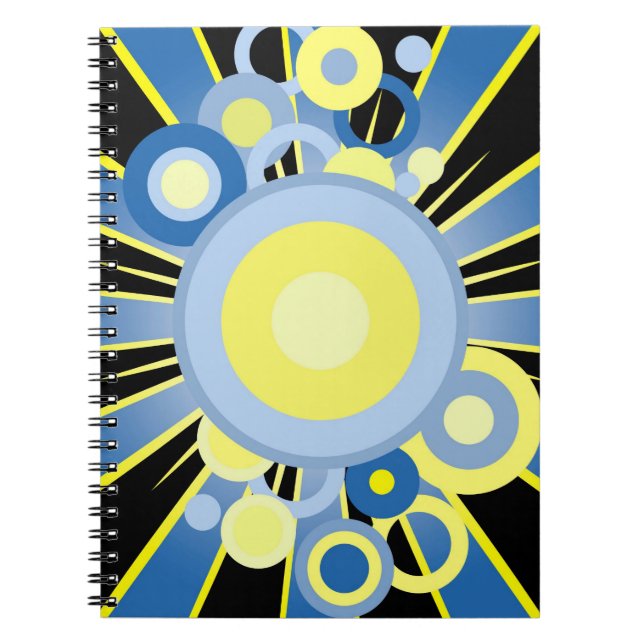 Caderno Espiral decoração de abstrato (Frente)