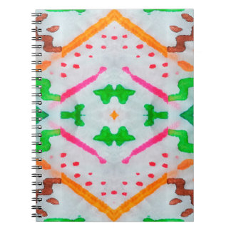 Caderno Espiral Decoração de Aquarelle Boho. Travesseiro Azul Boho
