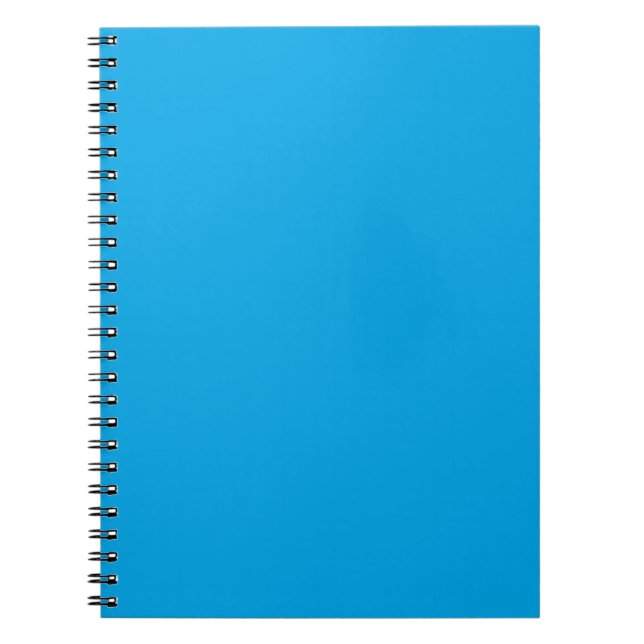 Caderno Espiral Decoração de Fundo de Cor Azul do Céu (Frente)