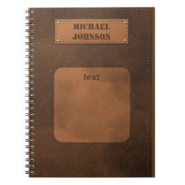 Caderno Espiral Decoração do couro