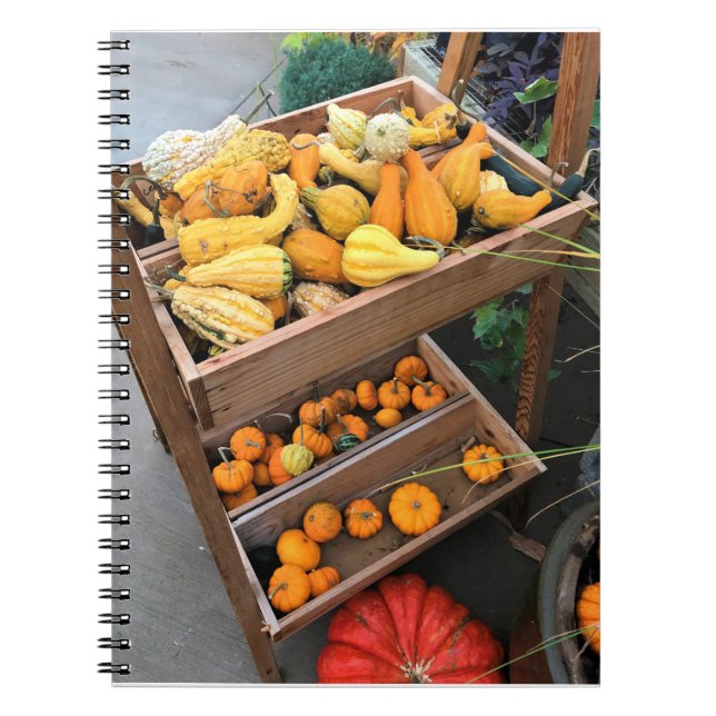 Caderno Espiral Decoração do outono (Frente)