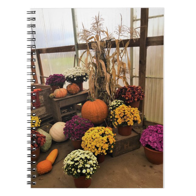 Caderno Espiral Decoração do outono (Frente)
