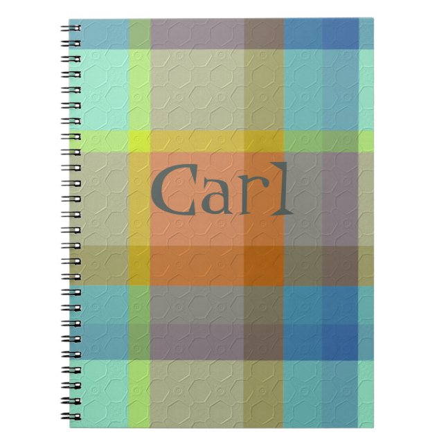 Caderno Espiral  Decorative Plaid (Frente)