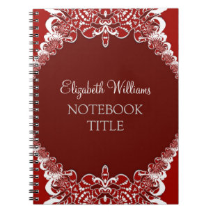 Caderno Espiral Deep Red Tribal Batik Notebook