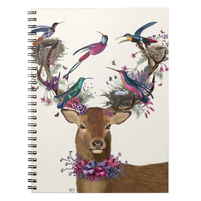 Caderno Espiral Deer Birdkeeper, Ninhos De Aves Tropicais (Frente)