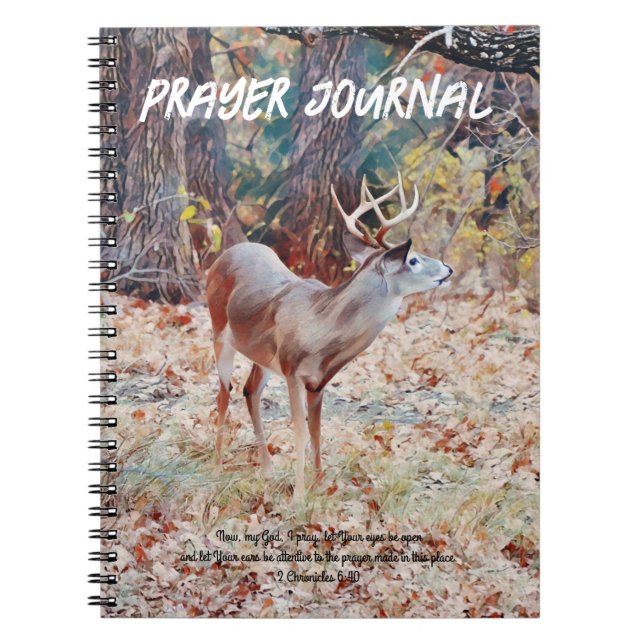 Caderno Espiral Deer Buck Art Diário (Frente)