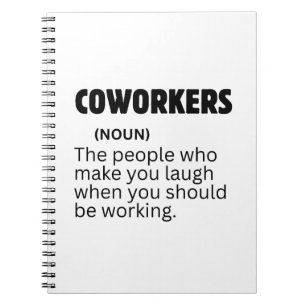 Caderno Espiral Definição de Colega de Trabalho Engraçada Humor Sa