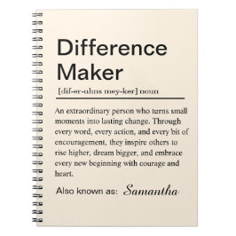 Caderno Espiral Definição de Criador de Diferenças Personalizadas