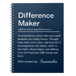 Caderno Espiral Definição de Criador de Diferenças Personalizadas