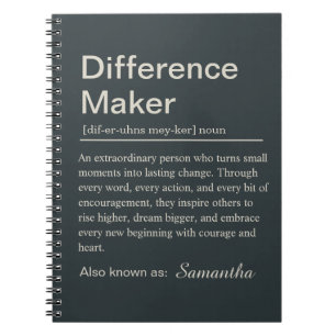 Caderno Espiral Definição de Criador de Diferenças Personalizadas